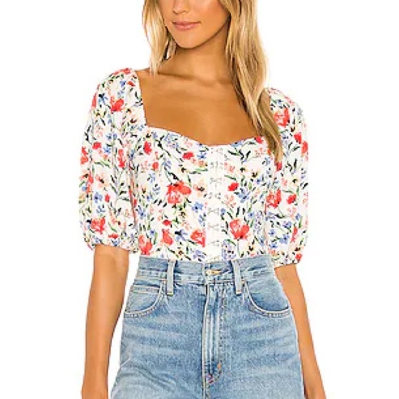 ASTR the Label Hook & Eye Square Neck Top - Picture 1 of 6